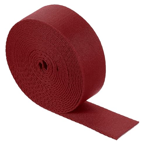 Sangle en nylon rouge vin 38 mm sangle plate robuste et durable pour réparer vos bagages