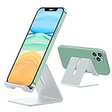 Cell Phone Stand,Desk Phone holder for Office, Home, Bed, School. Cute Desktop Facetime Phone Holder,Metal Phone Dock Cradle Compatible with Switch iPhone 14 13 12 11 iPad Mini, Tablet (Silver)