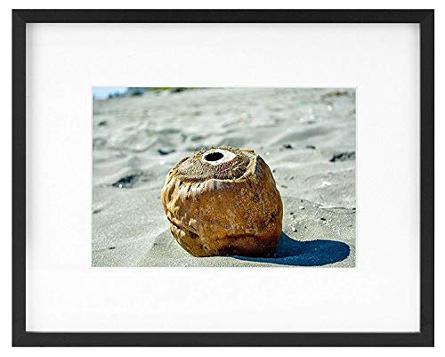 Golden State Art 8x10 Picture Frame - Black Aluminum (Shiny Brushed) - Fit Photo 5x7 with Ivory Mat or 8x10 Without Mat - Metal Frame Real Glass (8x10, Black)