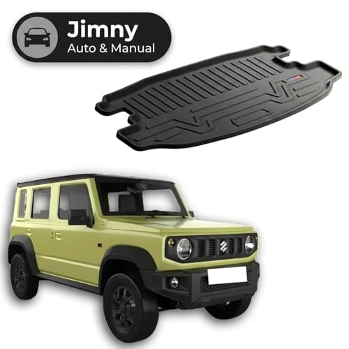 Image of 3D TPE Car Boot Mat for Jimny (Both Automatic & Manual) Custom Fit, Heavy Duty & Anti-Slip Boot Mat | All Weather Resistant, Waterproof & Dustproof Trunk Liner, Car Dicky Mat for Jimny