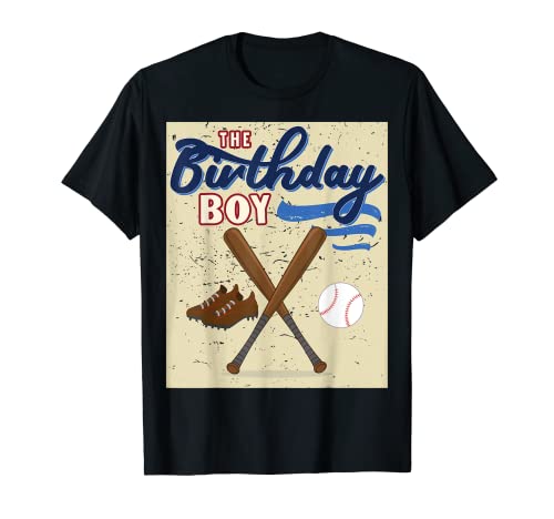 The Birthday Boy Baseball Theme Matching Family Party Camiseta