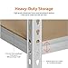 Amazon Basics 5 tier, Medium Duty Storage Shelving Double Post Press Board Shelf, Aluminum, 48 x 18 x 72