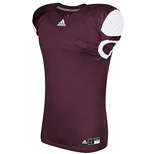 adidas Men's Press Coverage Football Jersey Maroon/White Medium