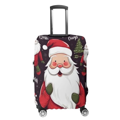 Christmas Santa Claus Luggage Cover Elastic Suitcase Protector Case Anti-Scratch Washable Baggage Covers Protector For Traveling, Aircraft Consignment M4