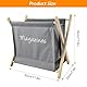 Choonjin Zeitungsständer Holz, 30 × 20 × 30 cm Grau Zeitungshalter, Zeitschriftensammler Zeitungskorb, Faltbarer Zeitschriftenständer, für Büro Zuhause und Wohnzimmer