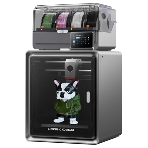 Anycubic Kobra S1 ACE 2 Pro Combo, Quiet CoreXY Enclosed FDM 3D Printer