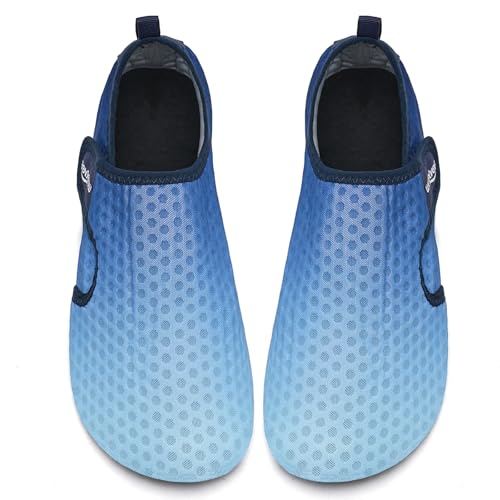 Image of WateLves Water Shoes for Women Men Swim Beach Aqua Socks Quick Dry Barefoot House Slippers Travel Shoes with Adjustable Magic Tape for Pool Diving Boating Yoga Surf