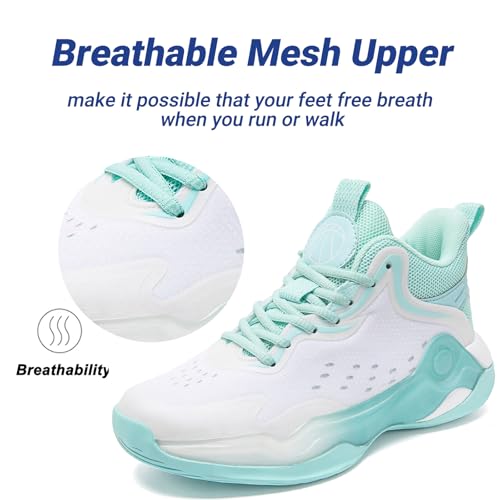 Image of Beita Basketball Shoes for Women Fashion Sneakers Sport Shoes Anti Slip Breathable Tennis Shoes Volleyball Shoes Pickleball Shoes Running Shoes Rubber Sole Indoor Outdoor Court Light Weight Wide