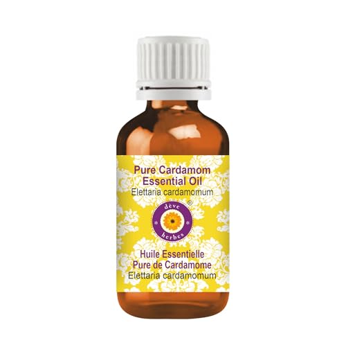 Deve Herbes Pure Cardamom Essential Oil (Elettaria cardamomum) Steam Distilled 50ml (1.69 oz)