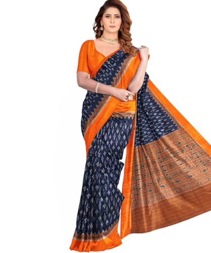 Image of Nuapatna Cotton Saree of Odisha Ikkat Orissa Traditional Handloom Sari | Bomkai | Pata | Nuapatana | sambalpuri saree | khandua patta sare | without Blouse S9