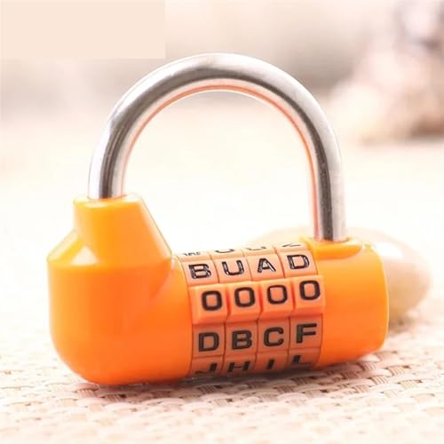 Cadenas pour casier de gymnastique orange à code anti-perte de clé - 3