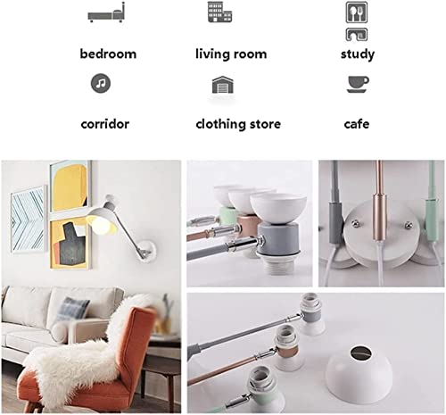 Aplique de pared ajustable LED redondo y lámpara de lectura para dormitorio 6