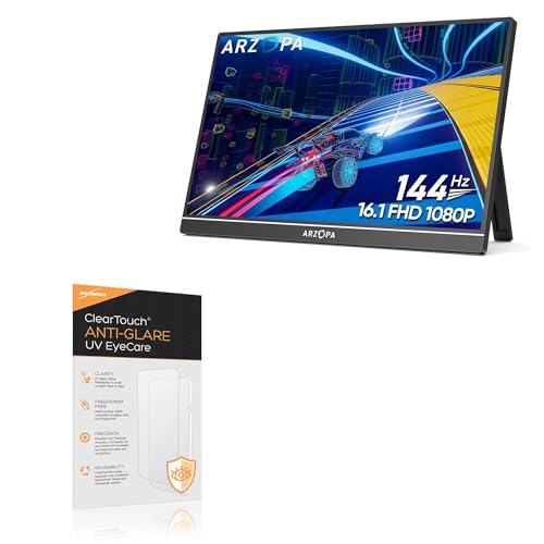 BoxWave Screen Protector Compatible with ARZOPA Z1FC Portable Gaming Monitor (16.1 in) - ClearTouch Anti-Glare Anti-UV EyeCare (2-Pack), Filters Out Harmful Blue Light Reduce Fatigue
