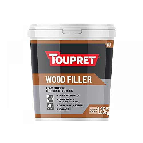Toupret Wood Filler, Professional-Grade, Pre-Mixed Interior & Exterior Wood Repair Paste, Quick-Drying, Sandable, Paintable