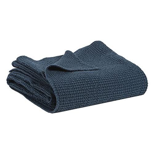 Vivaraise Plaid recyclé Maia Navy 140 x 