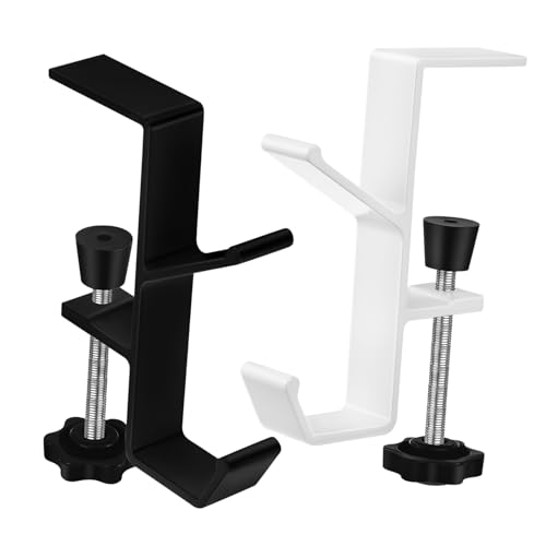 WOFASHPURET Space Saving Desk Bag Hooks 2 Pack School Bag Hangers for Purse Safety Hooks Screw Adjustment Desk Backpack Holders