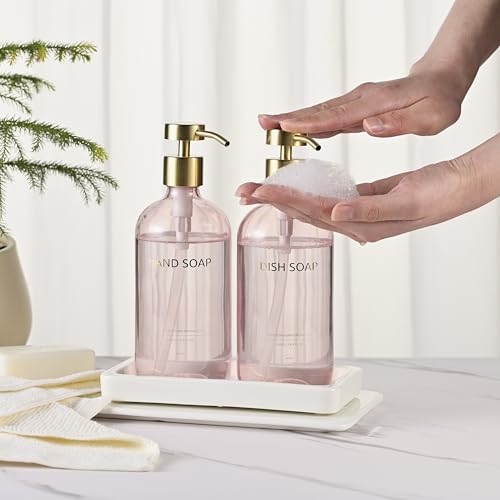 Janxin Pompe Savon Liquide, Pink, Distributeur Savon et Liquide Vaisselle – vue 6