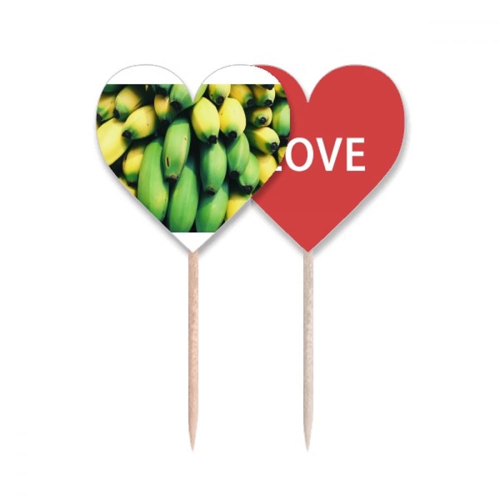Photo banane cure-dents drapeau love heart pour réussir vos décorations de buffet