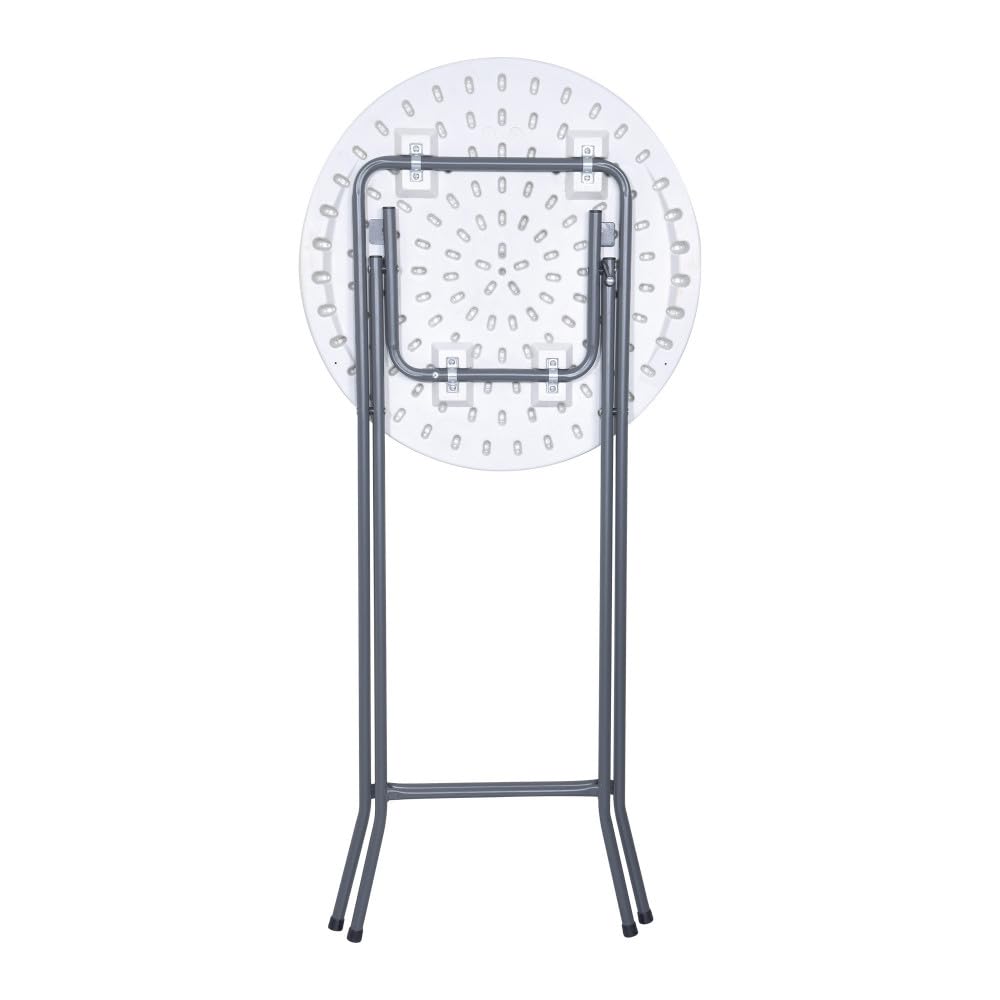 RONDY Mange Debout Pliant Hauteur 110cm Table Haute Pliable Diamètre 60cm Structure Acier laquée