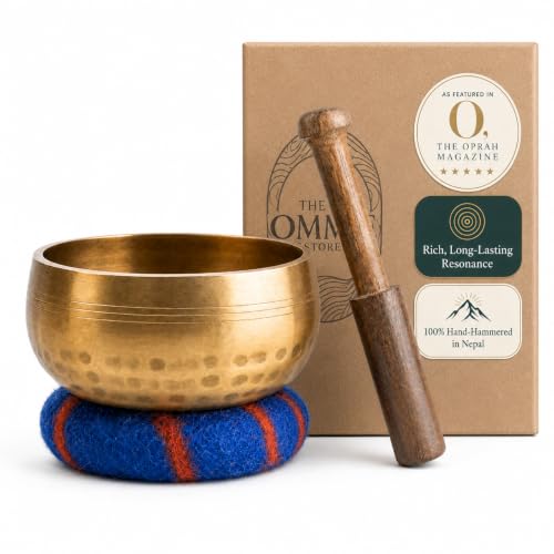 Handcrafted Tibetan Singing Bowl Set &ndash; 3.5&rdquo; Sound Bowl for Meditation, Sound Healing & Yoga...