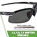 Crossfire Eyewear 2941420 2.0 Diopter ES5 Safety Glasses with Black Frame and Smoke Polarized Lens