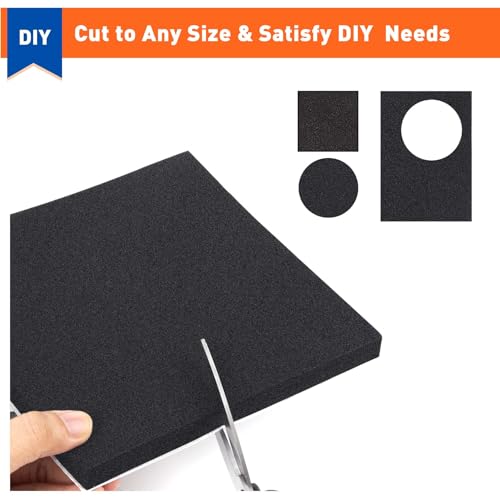 image for MAGZO 6Pcs Adhesive Foam Padding 1/4 in Thick X 4 in X 4 in,Closed Cel