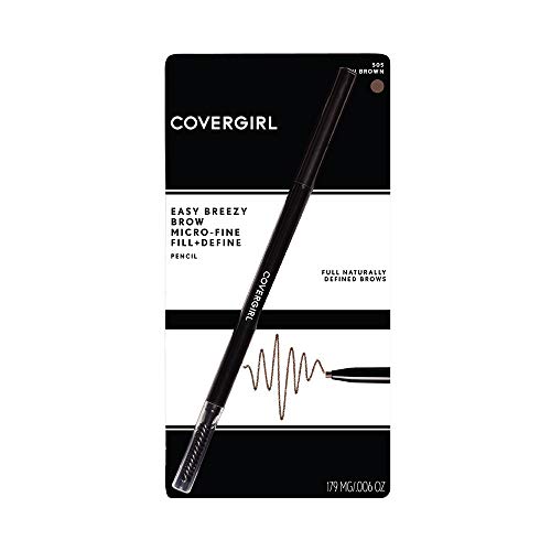 COVERGIRL Easy Breezy Brow Micro-fine & Define Pencil (packaging may vary) , rich brown