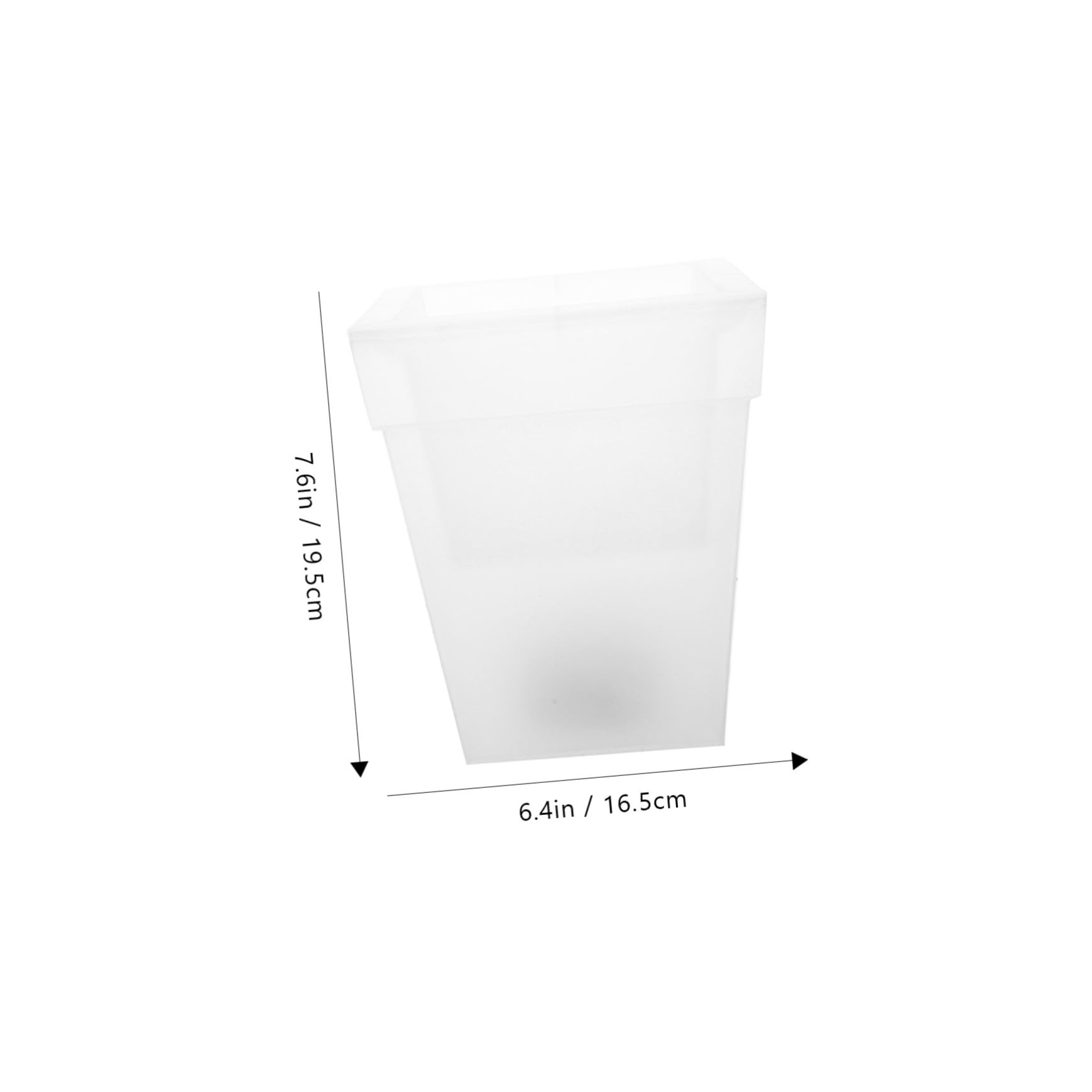 Angoily Lampada Solare Da Fioriera Quadrata Bianca, Grande Vaso Da Esterno Per Giardino Decorativo, Fioriera Luminosa Base in Plastica Per Piante, Per Ambienti Esterni e Cortili