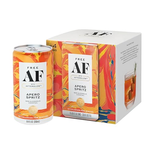 Free AF Apero Spritz Non-Alcoholic Cocktail, 8.4 Oz Cans, 4-Pack