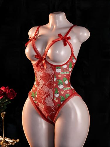 Image of Avidlove Women One Piece Lingerie Sexy Lace Babydoll Mini Bodysuit