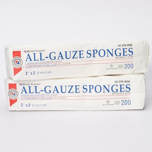 Henry Schein 100% Cotton Woven All-Gauze Sponge 2x2