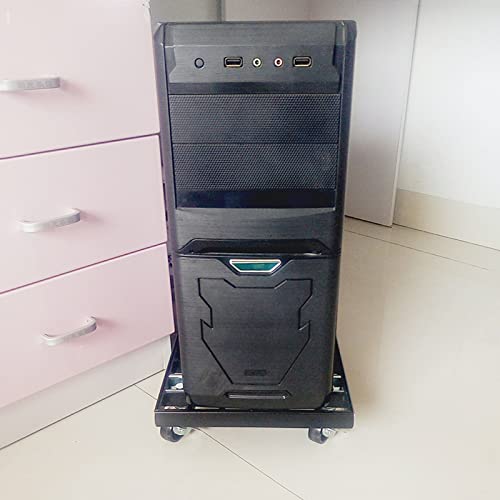 Soporte para CPU, carrito móvil con 4 ruedas silenciosas, soporte para torre de computadora de escritorio (Blanco) miniatura 5