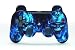 Skin Stickers for Playstation 3 Controller - Vinyl Leather Texture Sticker for DualShock 3 Wireless Game Controllers - Protectors Controller Decal - Blue Daemon [ Controller Not Included ]