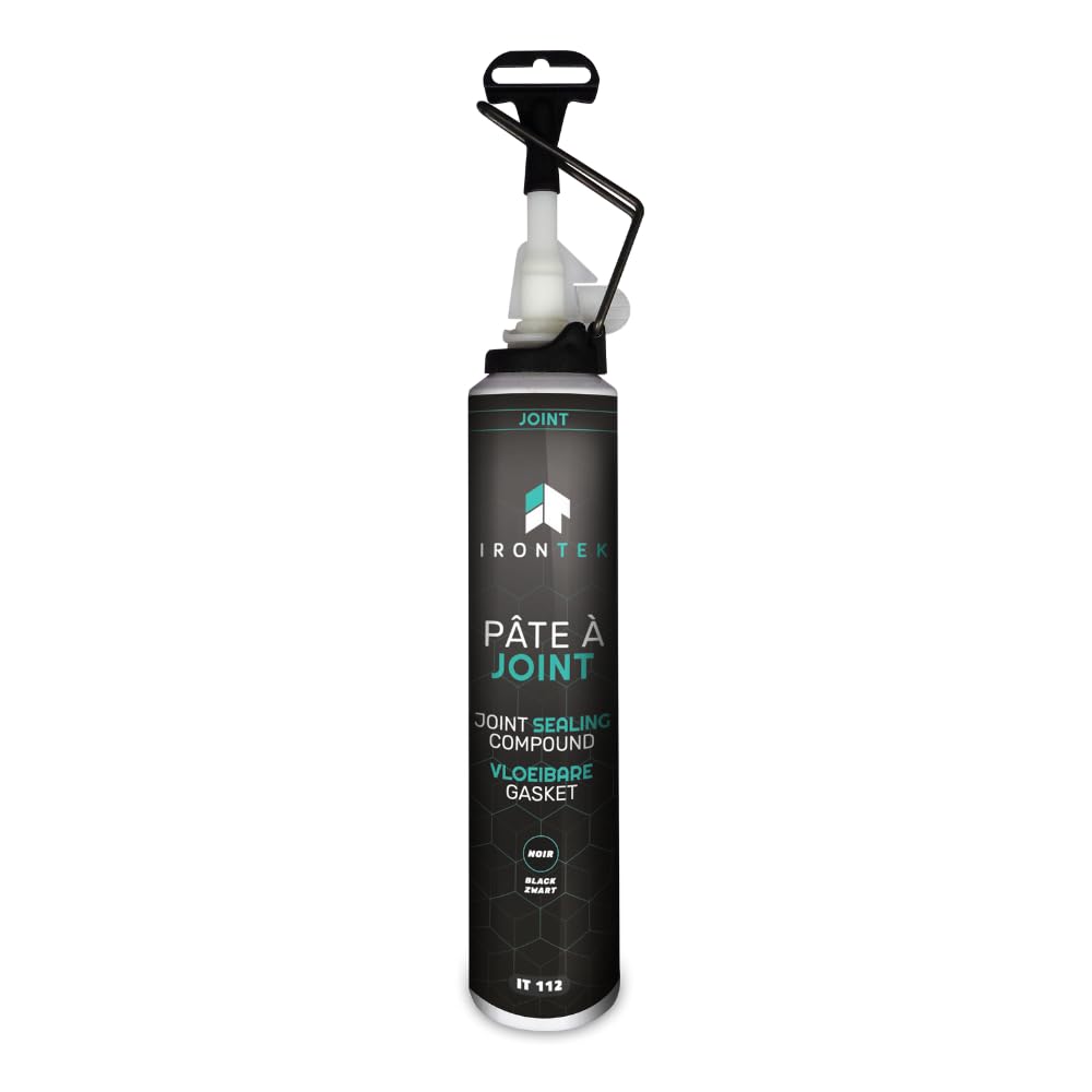 Pâte à Joint Moteur Élastomère Noir 200ml - IRONTEK | IT112 | -40°C +250°C | Carter Pompe Culasse | Résiste Huiles Hydrocarbures