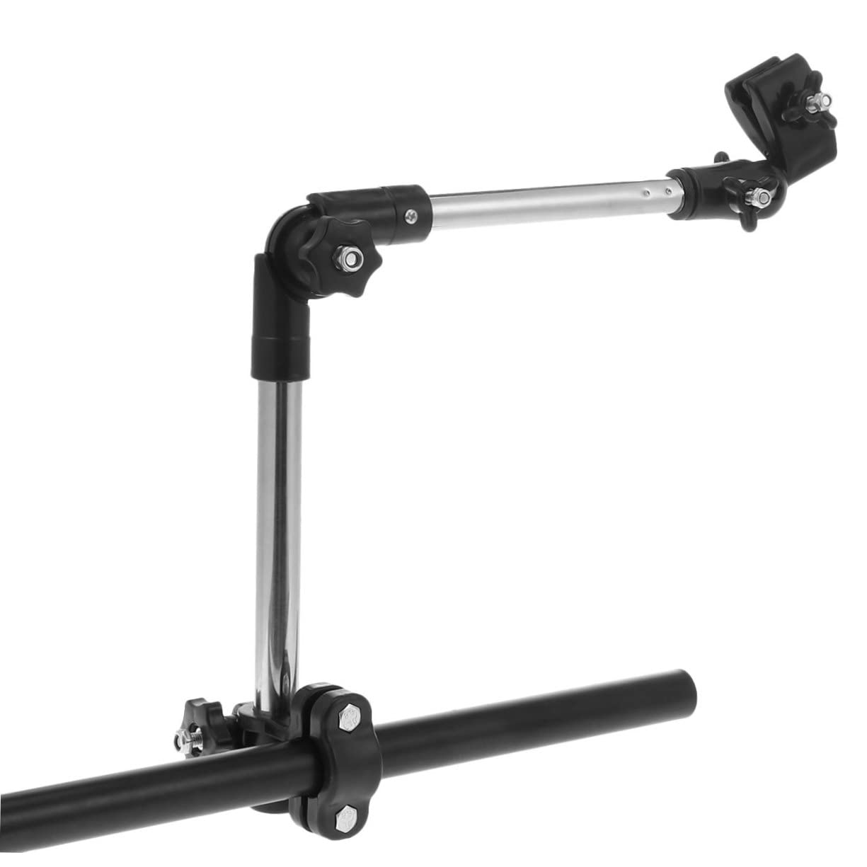 BRIGHTFUFU 1pc Retractable Umbrella Stand for Bike Folding Style Black Umbrella Holder Easy to Mount Handlebar for Rainy Sunny Days and Design