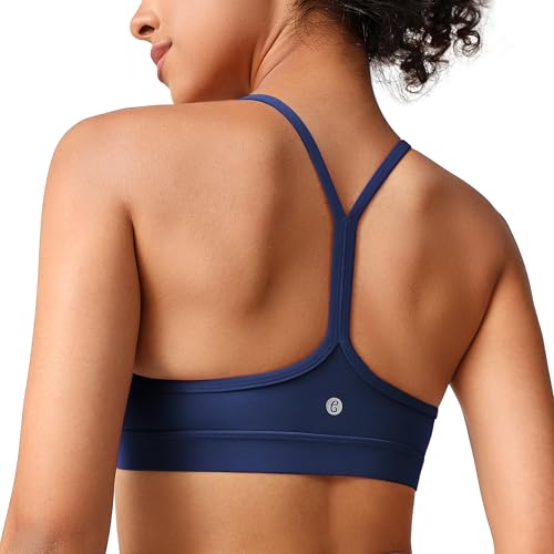 Image of BAYDI Clouduxi Y Back Sports Bra for Women - Padded Racerback Spaghetti Strap Low Impact Workout Yoga Bra, A-C Cups