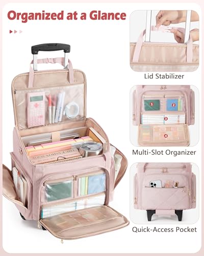 Marscamd Rolling Teacher Bag with Trolley