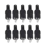 20Pcs No Soldering 2 Pin DIN Speaker Plug Set- 10Pcs Male and Female with Screw Terminals HiFi Loudspeaker Cable Connector for Audio Lamps, Power Supply, Signal, DVD Player, Amplifiers, Subwoofer