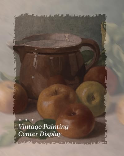Image of HUARCEY Gold Framed Vintage Wall Art for Living Room Harvest Apples Still Life Oil Painting Large Cottagecore Room Decor Picture Canvas Print Farmhouse Fruit Wall Decor Bedroom Kitchen Bathroom 20x40