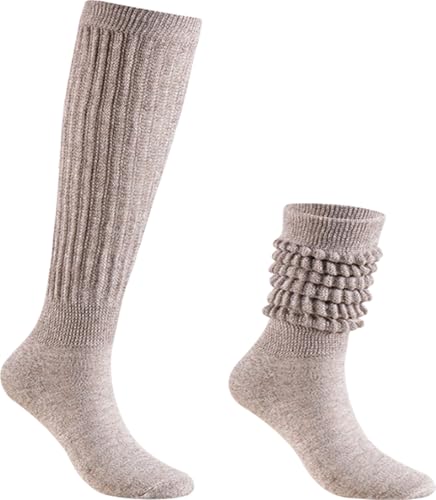 Image of Galsang Women's Slouch Socks, Long Scrunch Knit Casual Socks for Girls, B206