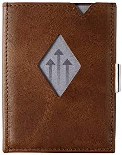 EXENTRI Multiwallet in Hazelnut w/Stainless Steel Locking Clip and coin pocket