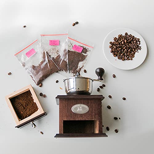 MFJFHK Grat-Kaffeemühle Manuelle Kaffeemühle im Alten Stil, Einstellbare Mahlung, Farbe: Schokolade, – Bild 5