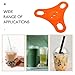 VOSAREA 2pcs Sealing Machine Splint Cup Sealer Parts Manual Cup Sealing Machine Accessory Sealer Guard Plate Parts Film Stopper Plastic Orange