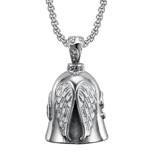 Generisch Timbre de motocicleta, campana de ángel para montar en motocicleta, campana de equitación, campana de acero inoxidable, accesorios para bicicletas, ciclistas, motocicletas, campanas de