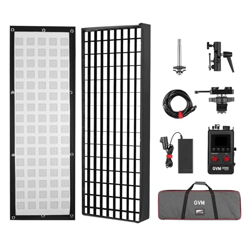 Cremallera empalmable en la luz de fotografía de 200W GVM Z200B con panel bicolor flexible