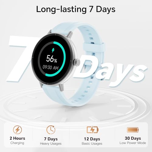 Image of Smart Watches for Men Women,Smartwatch for iPhone /Samsung /Android,(Answer /Make Call),1.57 inch HD 43mm Fitness Tracker with Heart Rate /SpO2 /Sleep Monitor,IP68 Waterproof,110+ Sport Mode,with 2 Bands