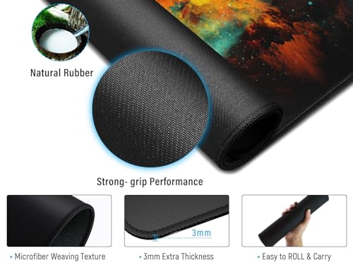 Image of JIALONG Gaming Mouse Pad Desk Mouse Mat Large Size 35.4 x15.7inches Comfortable XXL Mousepad for Work Gaming Office Home
