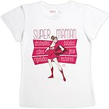 rigolobo Super Maman T-Shirt Femme - 36 - Blanc, Manches Courtes