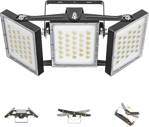 STASUN Ultra Series Proyector LED de exterior, 150W 22500lm Super-bright iluminación de emergencia, 5000K blanco luz del día, IP66 Impermeable ajustable proyector al aire libre para patio