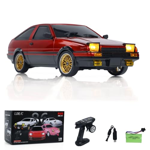 Image of 1 /18 RC Drift Racing Car Rwd LDRC LD1801 Wireless Control Vehicle Gyroscope Light System Motor Servo ESC